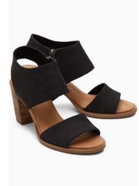 TOMS Majorca Classic Cutout Sandals Black Size 9